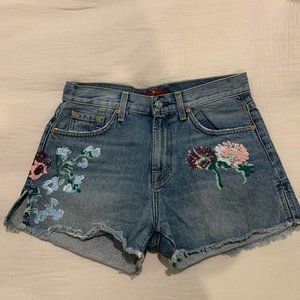7 For All Mankind High Waisted Painted Shorts
